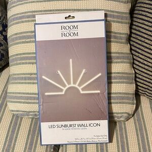 Room 2 Room Warm White LED Sunburst Wall Icon - LED Sunburst Decor